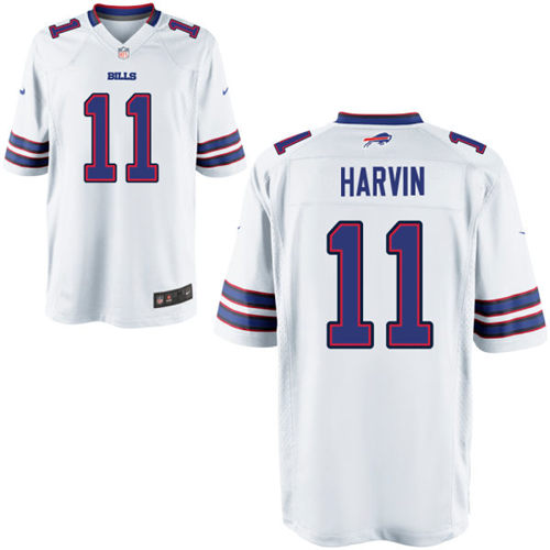 Men's Buffalo Bills #11 Percy Harvin White Road Nike Elite Jersey