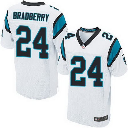 Men's Carolina Panthers #24 James Bradberry White Road Nike Elite Jersey