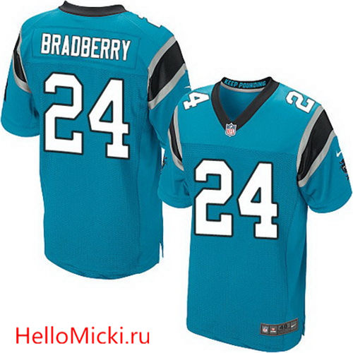Men's Carolina Panthers #24 James Bradberry Light Blue Alternate  Nike Elite Jersey