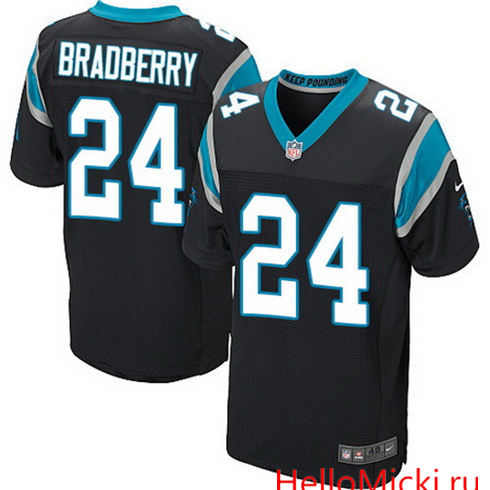 Men's Carolina Panthers #24 James Bradberry Black Team Color Nike Elite Jersey