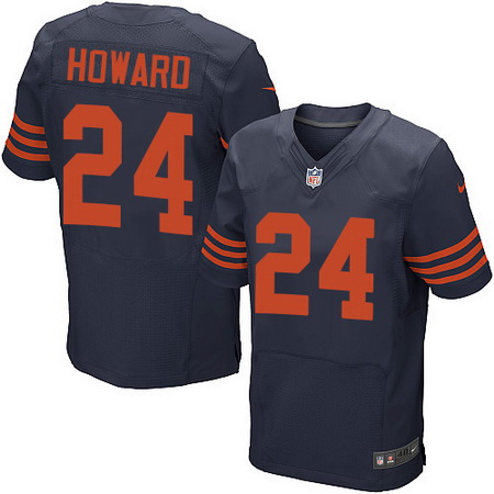 Men's Chicago Bears #24 Jordan Howard Blue/Orange Alternate Nike Elite Jersey