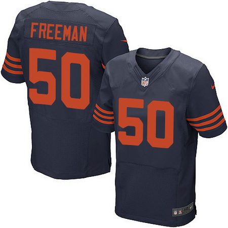 Men's Chicago Bears #50 Jerrell Freeman Blue/Orange Alternate Nike Elite Jersey