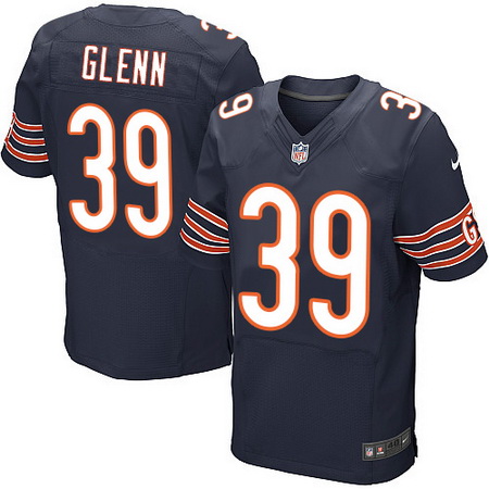 Men's Chicago Bears #39 Jacoby Glenn Navy Blue Team Color  Nike Elite Jersey