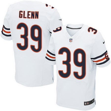 Men's Chicago Bears #39 Jacoby Glenn White Road Nike Elite Jersey