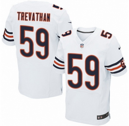 Men's Chicago Bears #59 Danny Trevathan White Road Nike Elite Jersey