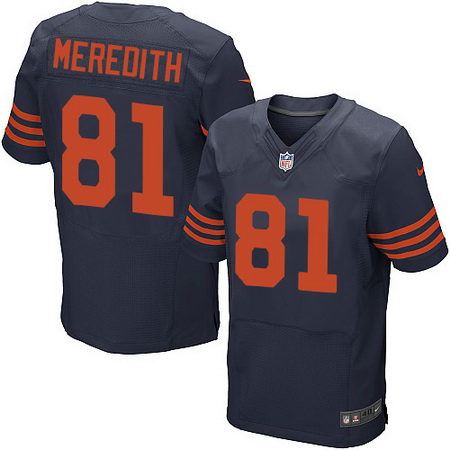 Men's Chicago Bears #81 Cameron Meredith Blue/Orange Alternate Nike Elite Jersey