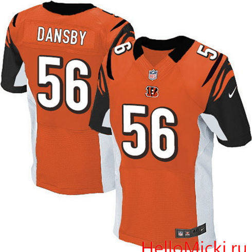 Men's Cincinnati Bengals #56 Karlos Dansby Orange Alternate Nike Elite Jersey