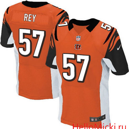 Men's Cincinnati Bengals #57 Vincent Rey Orange Alternate Nike Elite Jersey