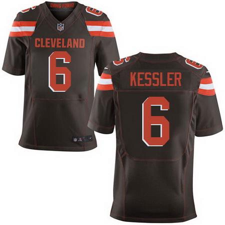 Men's Cleveland Browns #6 Cody Kessler Brown Team Color Nike Elite Jersey