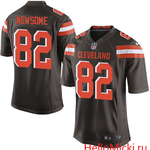 Men's Cleveland Browns Retired Player #82 Ozzie Newsome Brown Team Color Nike Elite Jersey