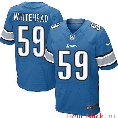 Men's Detroit Lions #59 Tahir Whitehead Light Blue Team Color Nike Elite Jersey