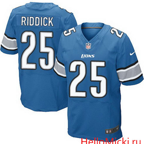Men's Detroit Lions #25 Theo Riddick Light Blue Team Color Nike Elite Jersey