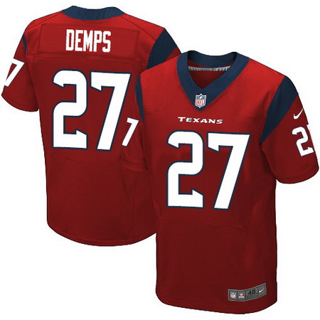 Men's Houston Texans #27 Quintin Demps Red Alternate Nike Elite Jersey