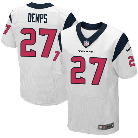 Men's Houston Texans #27 Quintin Demps White Road Nike Elite Jersey