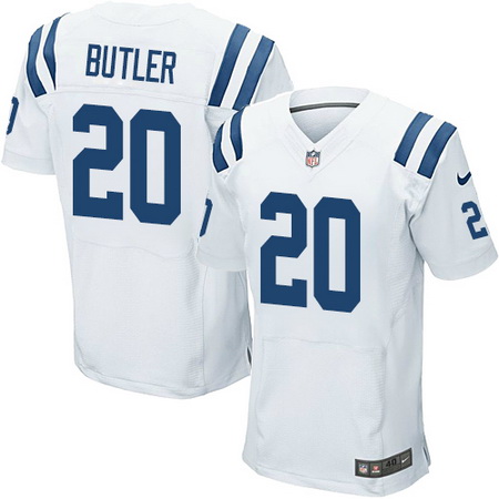 Men's Indianapolis Colts #20 Darius Butler White Road Nike Elite Jersey