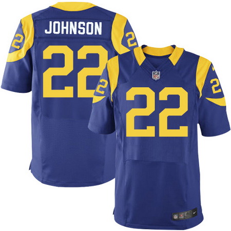 Men's Los Angeles Rams #22 Trumaine Johnson Royal Blue Alternate Nike Elite Jersey