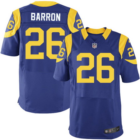 Men's Los Angeles Rams #26 Mark Barron Royal Blue Alternate Nike Elite Jersey