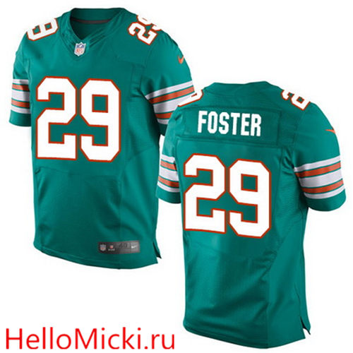 Men's Miami Dolphins #29 Arian Foster Aqua Green Alternate Nike Elite Jersey