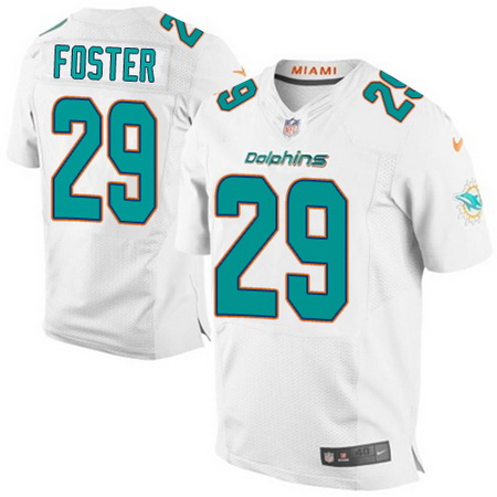 Men's Miami Dolphins #29 Arian Foster White Road Nike Elite Jersey