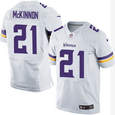 Men's Minnesota Vikings #21 Jerick McKinnon White Road Nike Elite Jersey