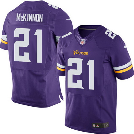Men's Minnesota Vikings #21 Jerick McKinnon Purple Team Color Nike Elite Jersey