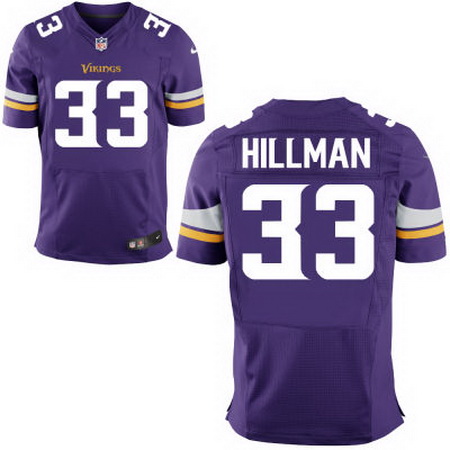 Men's Minnesota Vikings #33 Ronnie Hillman Purple Team Color Nike Elite Jersey