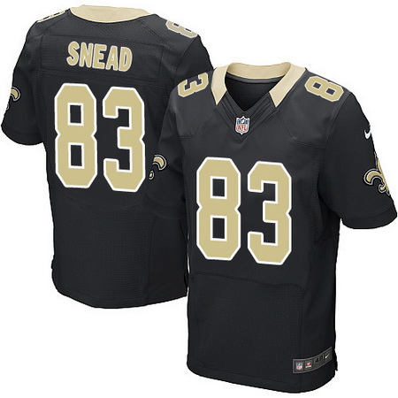 Men's New Orleans Saints #83 Willie Snead Black Team Color Nike Elite Jersey