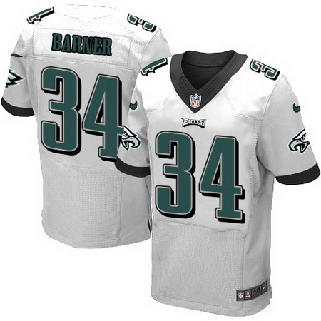 Men's Philadelphia Eagles #34 Kenjon Barner NEW White Road Nike Elite Jersey