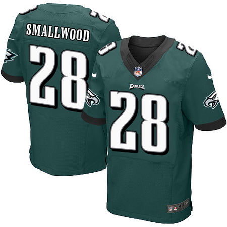 Men's Philadelphia Eagles #28 Wendell Smallwood NEW Green Team Color Nike Elite Jersey