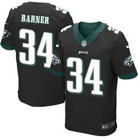 Men's Philadelphia Eagles #34 Kenjon Barner NEW Black Alternate Nike Elite Jersey