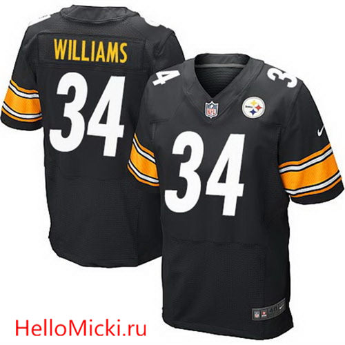 Men's Pittsburgh Steelers #34 DeAngelo Williams Black Team Color Nike Elite Jersey