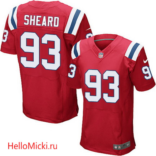 Men's New England Patriots #93 Jabaal Sheard Red Alternate Nike Elite Jersey
