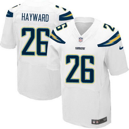 Men's San Diego Chargers #26 Casey Hayward White Road Stitched NFL Nike Elite Jersey