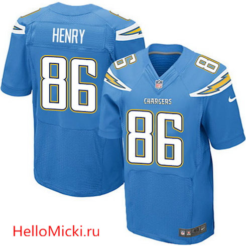 Men's San Diego Chargers #86 Hunter Henry Light Blue Alternate Stitched NFL Nike Elite Jersey