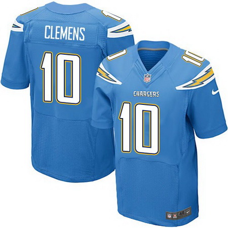 Men's San Diego Chargers #10 Kellen Clemens Light Blue Alternate Stitched NFL Nike Elite Jersey