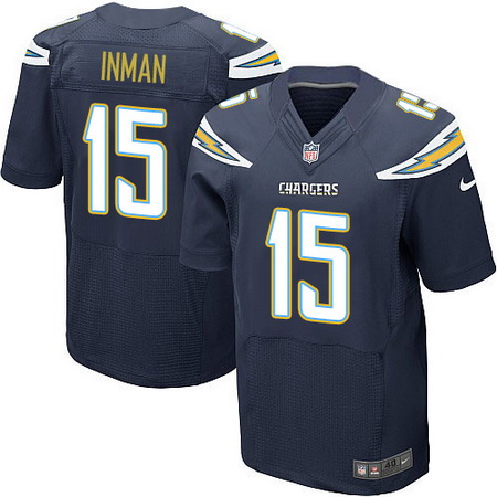 Men's San Diego Chargers #15 Dontrelle Inman Navy Blue Team Color Stitched NFL Nike Elite Jersey