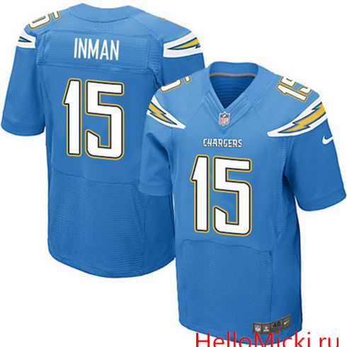 Men's San Diego Chargers #15 Dontrelle Inman Light Blue Alternate Stitched NFL Nike Elite Jersey