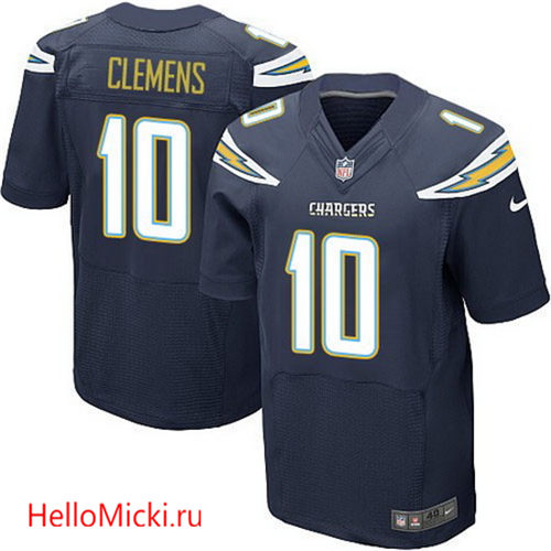 Men's San Diego Chargers #10 Kellen Clemens Navy Blue Team Color Stitched NFL Nike Elite Jersey