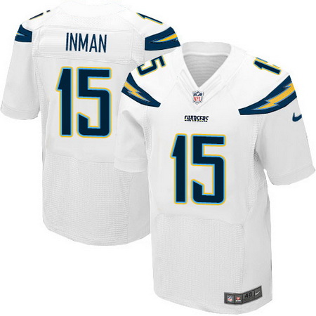 Men's San Diego Chargers #15 Dontrelle Inman White Road Stitched NFL Nike Elite Jersey