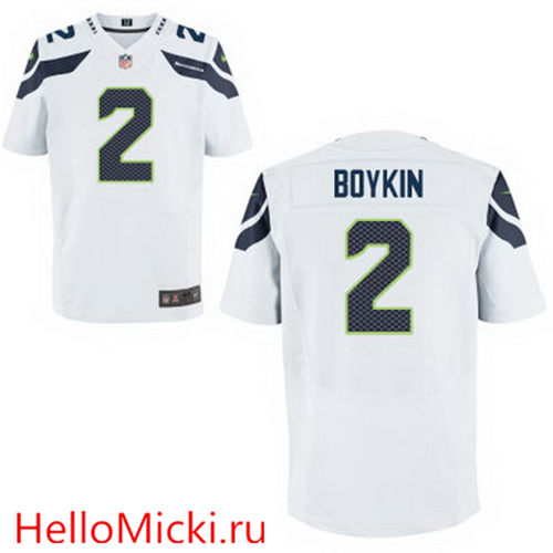 Men's Seattle Seahawks #2 Trevone Boykin White Road Stitched NFL Nike Elite Jersey