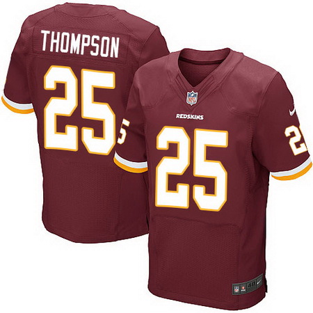 Men's Washington Redskins #25 Chris Thompson Burgundy Red Team Color Stitched NFL Nike Elite Jersey