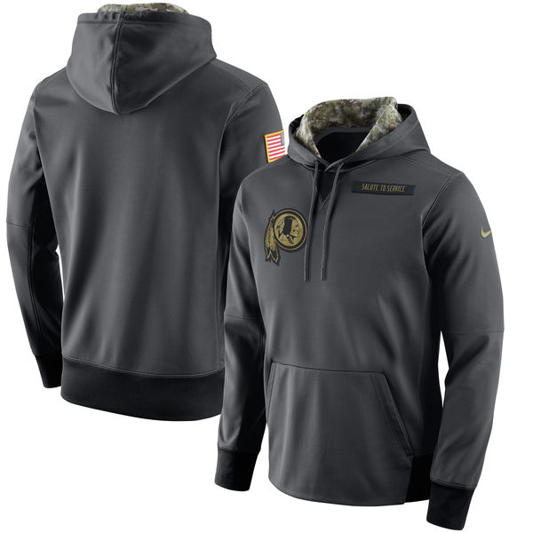 Men's Washington Redskins Nike Anthracite 2016 Salute to Service NFL Player Performance Hoodie