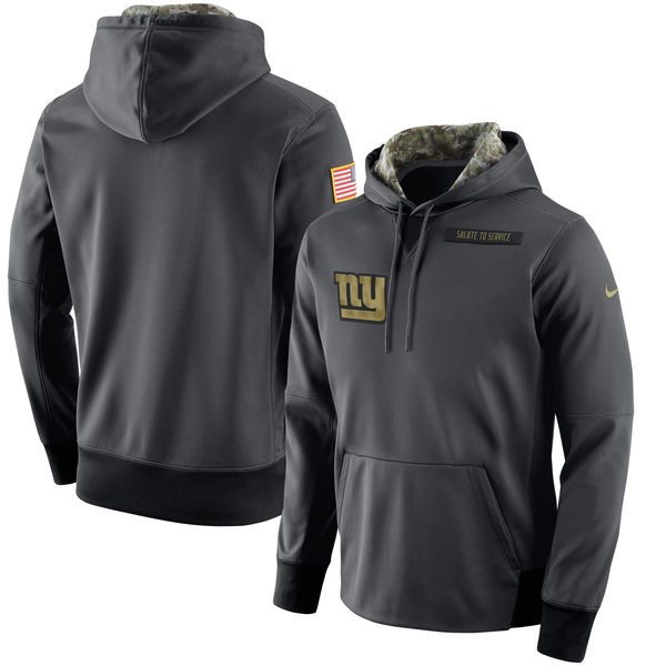 Men's New York Giants Nike Anthracite 2016 Salute to Service NFL Player Performance Hoodie