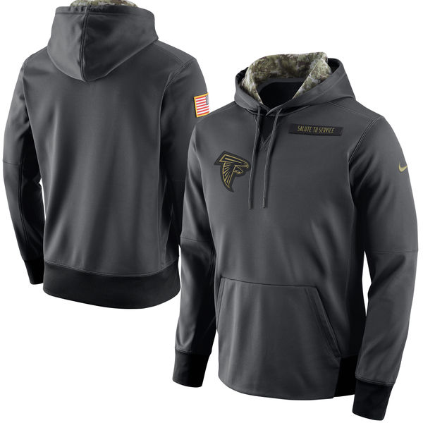 Men's Atlanta Falcons Nike Anthracite 2016 Salute to Service NFL Player Performance Hoodie