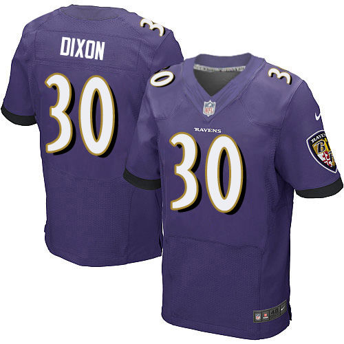 Men's Nike Baltimore Ravens #30 Kenneth Dixon Nike Elite Purple Team Color NFL Jersey