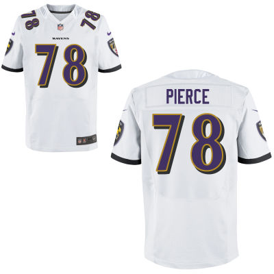 Men's Baltimore Ravens #58 Michael Pierce Nike White Elite Football Jersey