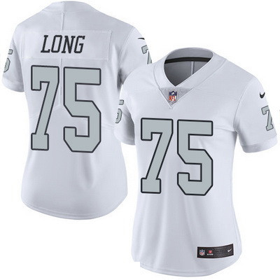 Women's Oakland Raiders #75 Howie Long White 2016 Color Rush Stitched NFL Nike Limited Jersey