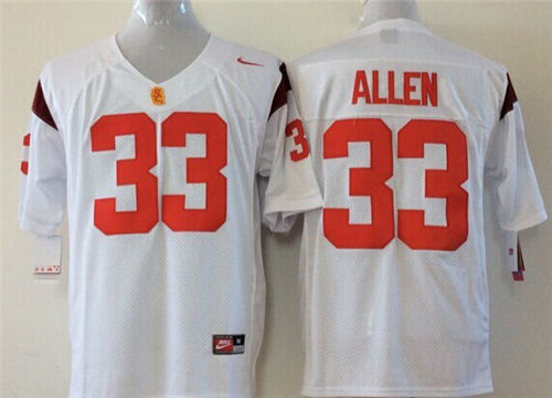 Men's USC Trojans #33 Marcus Allen White With Name Nike NCAA College Football Jersey