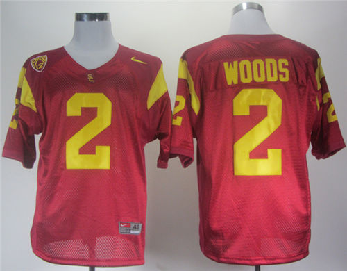 Men's USC Trojans #2 Robert Woods Red  With Name Nike NCAA College Football Jersey
