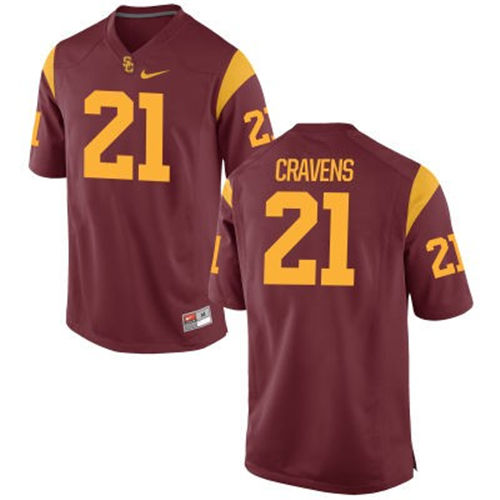 Men's USC Trojans #21 Su'a Cravens Red Nike NCAA College Vapor Untouchable Football Jersey